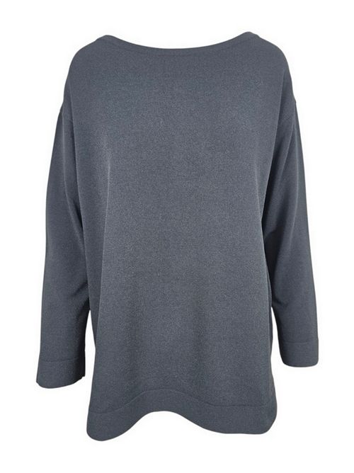 women's long blue elite sweater Base Milano | B1579-694852
